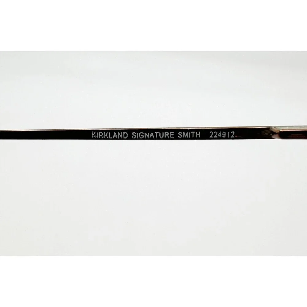Kirkland Signature Smith Eyeglasses Unisex Brown Oval Semi-Rimless 48-19-140
